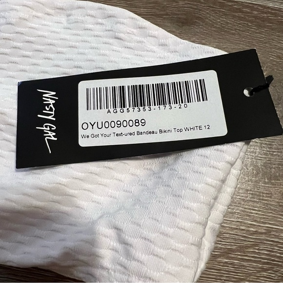 NWT white Ring bandeau Belted Bikini Set - Picture 3 of 6